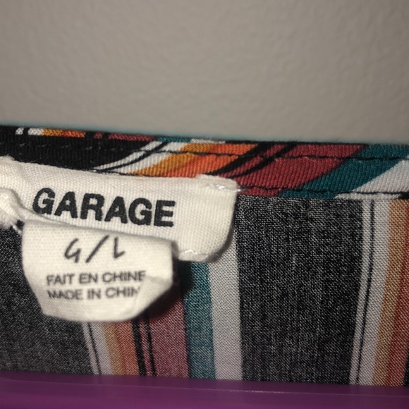 Garage Striped Romper - tie in front & pockets - Picture 10 of 10